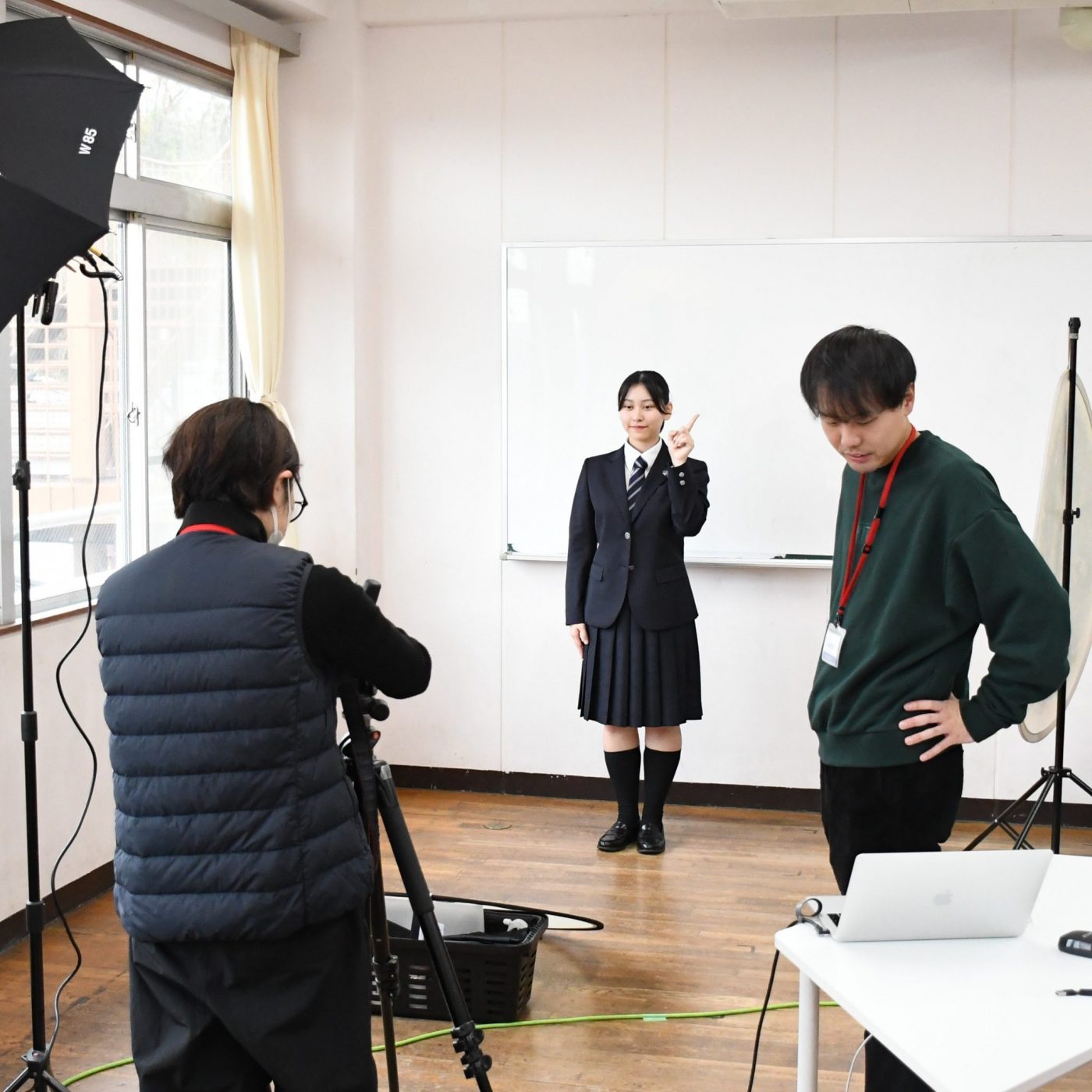 次年度の学校案内の撮影