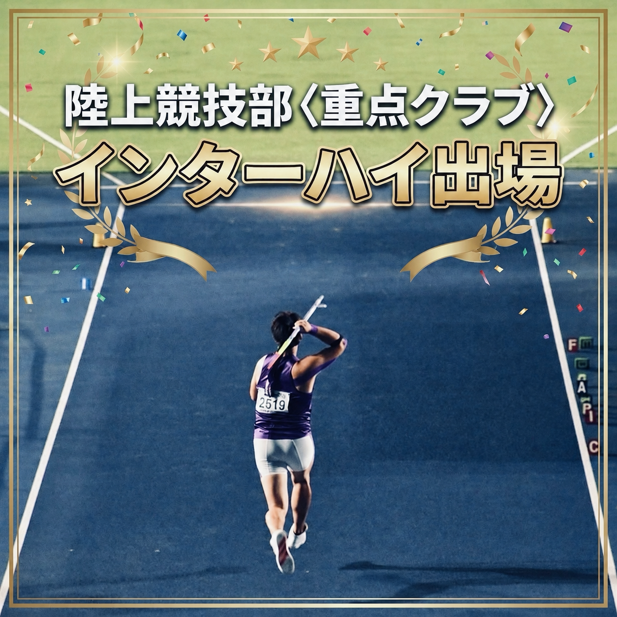 全国インターハイ出場！！！陸上競技部〈重点クラブ〉